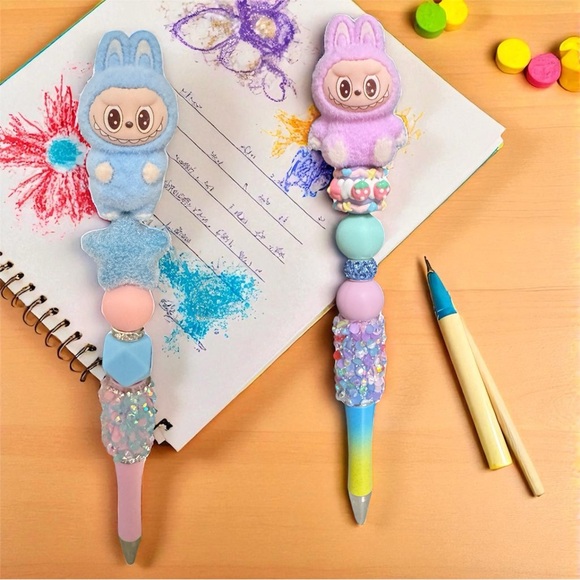 Back in stock !.Handcrafted pens . Rainbow theme Labubu…price is for 1 pen . - Picture 7 of 7